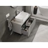 Mexen Rivel szafka łazienkowa podumywalkowa 90 cm z blatem, 1 szuflada, ryflowana , szara mat - 91A20-09047-1-BFC62