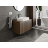 Mexen Rivel szafka łazienkowa podumywalkowa 90 cm z blatem, 1 szuflada, ryflowana , orzech  - 91A20-09047-1-BFC86