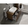 Mexen Rivel szafka łazienkowa podumywalkowa 90 cm z blatem, 1 szuflada, ryflowana , orzech  - 91A20-09047-1-BFC86