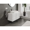 Mexen Rivel szafka łazienkowa podumywalkowa 90 cm z blatem, 2 szuflady, ryflowana , biała mat - 91A20-09047-2-BFFC01
