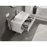 Mexen Rivel szafka łazienkowa podumywalkowa 90 cm z blatem, 2 szuflady, ryflowana , biała mat - 91A20-09047-2-BFFC01