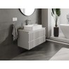 Mexen Rivel szafka łazienkowa podumywalkowa 90 cm z blatem, 2 szuflady, ryflowana , szara mat - 91A20-09047-2-BFFC62