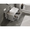 Mexen Rivel szafka łazienkowa podumywalkowa 90 cm z blatem, 2 szuflady, ryflowana , szara mat - 91A20-09047-2-BFFC62