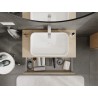 Mexen Rivel szafka łazienkowa podumywalkowa 90 cm z blatem, 2 szuflady, ryflowana , dąb - 91A20-09047-2-BFFC81