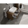 Mexen Rivel szafka łazienkowa podumywalkowa 90 cm z blatem, 2 szuflady, ryflowana , orzech - 91A20-09047-2-BFFC86