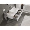 Mexen Rivel szafka łazienkowa podumywalkowa 100 cm z blatem, 1 szuflada, ryflowana , biała mat - 91A20-10023-1-BFC01