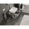 Mexen Rivel szafka łazienkowa podumywalkowa 100 cm z blatem, 1 szuflada, ryflowana , grafit mat - 91A20-10023-1-BFC66
