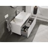 Mexen Rivel szafka łazienkowa podumywalkowa 100 cm z blatem, 1 szuflada, ryflowana , biała mat - 91A20-10047-1-BFC01