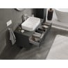 Mexen Rivel szafka łazienkowa podumywalkowa 100 cm z blatem, 2 szuflady, ryflowana , grafit mat - 91A20-10047-2-BFFC66
