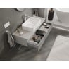 Mexen Rivel szafka łazienkowa podumywalkowa 120 cm z blatem, 1 szuflada, ryflowana , szara mat - 91A20-12023-1-BFC62