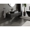 Mexen Rivel szafka łazienkowa podumywalkowa 120 cm z blatem, 1 szuflada, ryflowana , czarna mat - 91A20-12023-1-BFC71