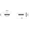 Mexen Gravo mydelniczka, black chrome - 70A93055-73