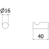 Mexen Loop haczyk na ręcznik (2 szt.), różowe złoto - 70A71010-60