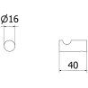 Mexen Loop haczyk na ręcznik (2 szt.), nikiel szczotkowany - 70A71010-97