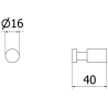 Mexen Loop haczyk na ręcznik (2 szt.), chrom - 70A71011-00