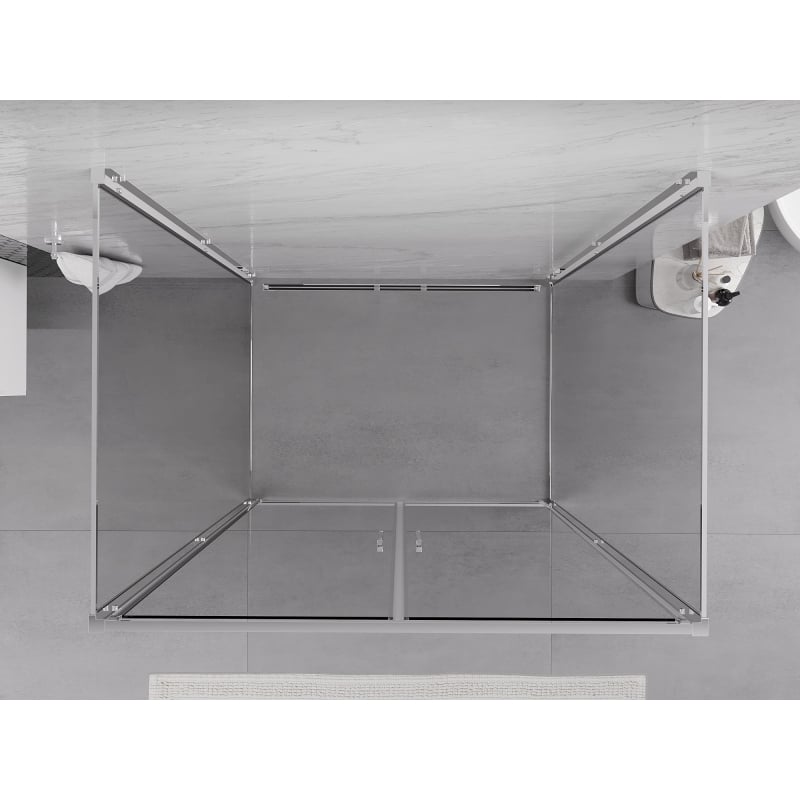 Mexen Exo-3S kabina prysznicowa 3-ścienna uchylna 100 x 70 cm, transparent, chrom - 814-100-070-01-00-3S