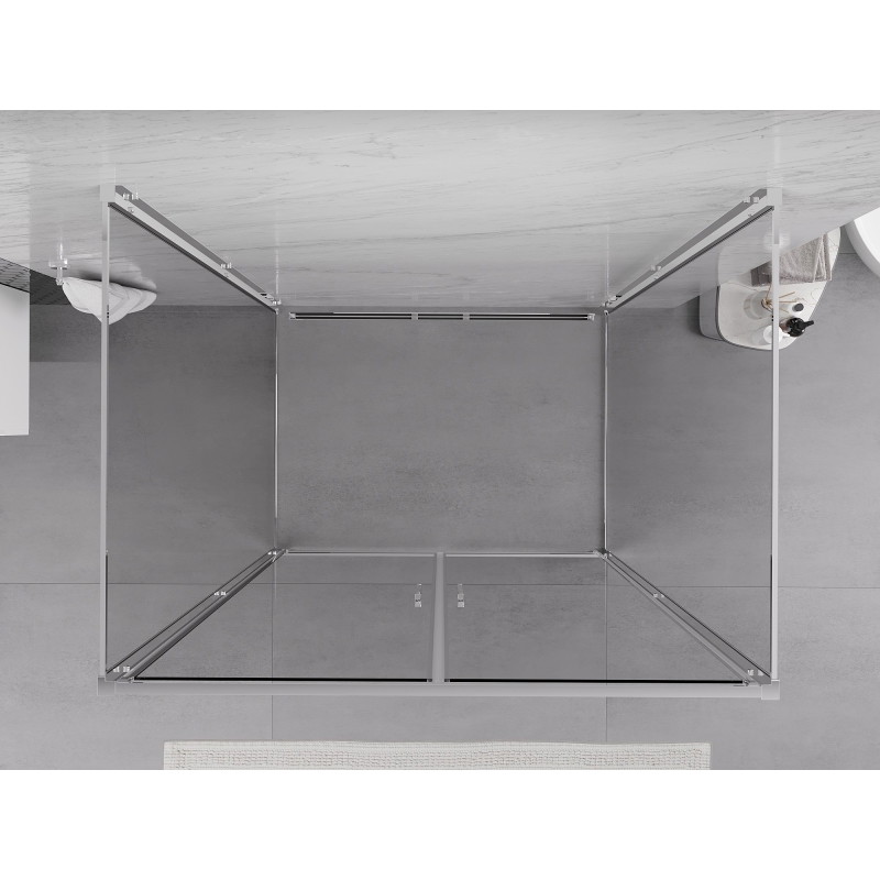 Mexen Exo-B Duo 3S kabina prysznicowa 3-ścienna uchylna 100 x 70 cm, transparent, chrom - 814-100-070-01-00-3S