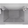 Mexen Exo-B Duo 3S kabina prysznicowa 3-ścienna uchylna 80 x 75 cm, transparent, chrom - 814-080-075-01-00-3S