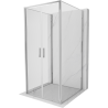 Mexen Exo-B Duo 3S kabina prysznicowa 3-ścienna uchylna 90 x 90 cm, transparent, chrom - 814-090-090-01-00-3S