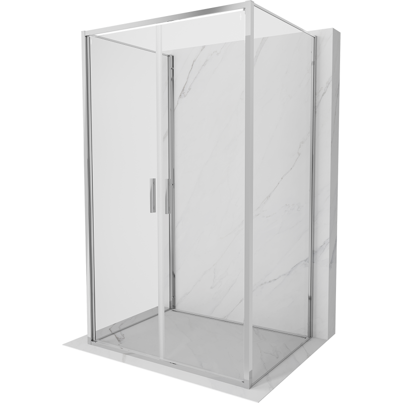 Mexen Exo-3S kabina prysznicowa 3-ścienna uchylna 70 x 85 cm, transparent, chrom - 814-070-085-01-00-3S