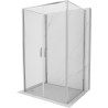 Mexen Exo-B Duo 3S kabina prysznicowa 3-ścienna uchylna 80 x 100 cm, transparent, chrom - 814-080-100-01-00-3S