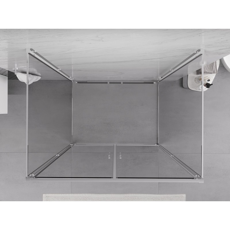 Mexen Exo-3S kabina prysznicowa 3-ścienna uchylna 70 x 110 cm, transparent, chrom - 814-070-110-01-00-3S