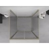 Mexen Exo-B Duo 3S kabina prysznicowa 3-ścienna uchylna 90 x 90 cm, transparent, złota - 814-090-090-50-00-3S