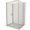 Mexen Exo-3S kabina prysznicowa 3-ścienna uchylna 80 x 95 cm, transparent, złota - 814-080-095-50-00-3S