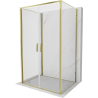 Mexen Exo-B Duo 3S kabina prysznicowa 3-ścienna uchylna 100 x 120 cm, transparent, złota - 814-100-120-50-00-3S