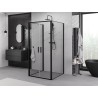 Mexen Exo-B Duo 3S kabina prysznicowa 3-ścienna uchylna 120 x 120 cm, transparent, czarna - 814-120-120-70-00-3S