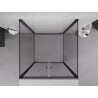 Mexen Exo-B Duo 3S kabina prysznicowa 3-ścienna uchylna 120 x 120 cm, transparent, czarna - 814-120-120-70-00-3S