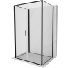 Mexen Exo-B Duo 3S kabina prysznicowa 3-ścienna uchylna 70 x 80 cm, transparent, czarna - 814-070-080-70-00-3S