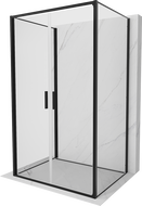 Mexen Exo-B Duo 3S kabina prysznicowa 3-ścienna uchylna 80 x 85 cm, transparent, czarna - 814-080-085-70-00-3S