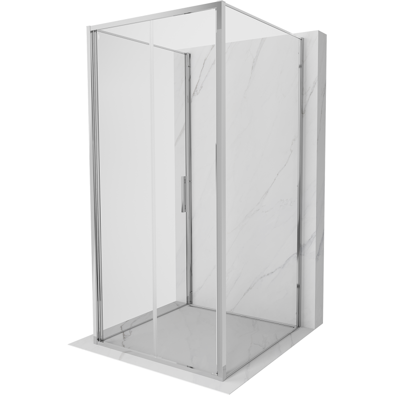 Mexen Exo-3S kabina prysznicowa 3-ścienna składana 85 x 85 cm, transparent, chrom - 816-085-085-01-00-3S