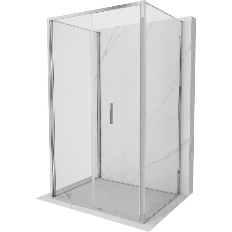 Mexen Exo-3S kabina prysznicowa 3-ścienna składana 75 x 110 cm, transparent, chrom - 816-075-110-01-00-3S