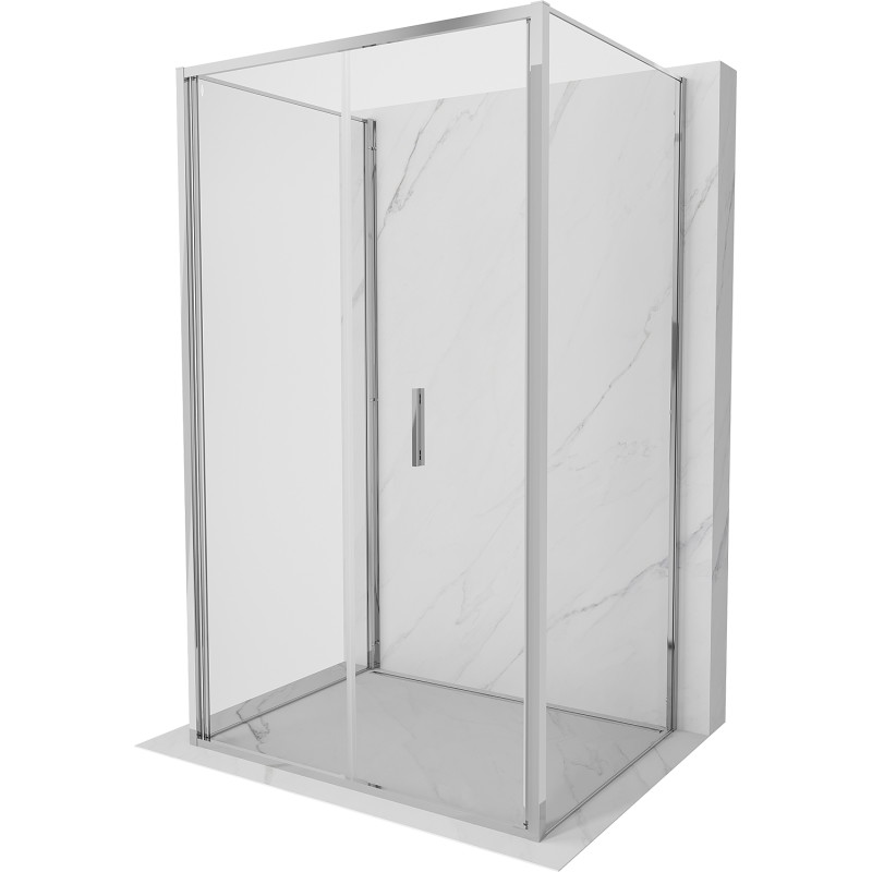 Mexen Exo-F 3S kabina prysznicowa 3-ścienna składana 75 x 120 cm, transparent, chrom - 816-075-120-01-00-3S