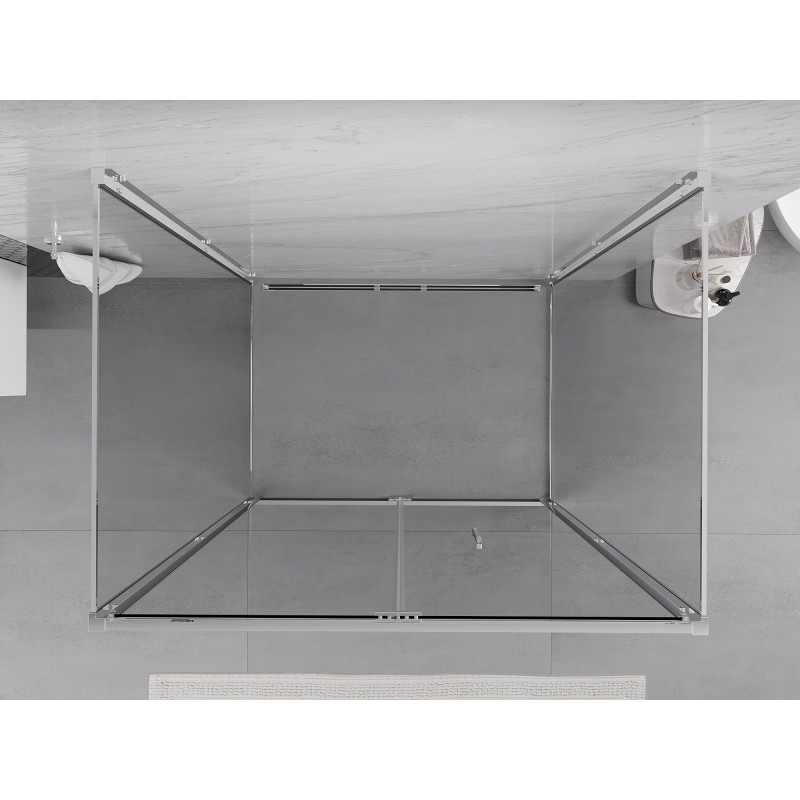 Mexen Exo-F 3S kabina prysznicowa 3-ścienna składana 75 x 120 cm, transparent, chrom - 816-075-120-01-00-3S