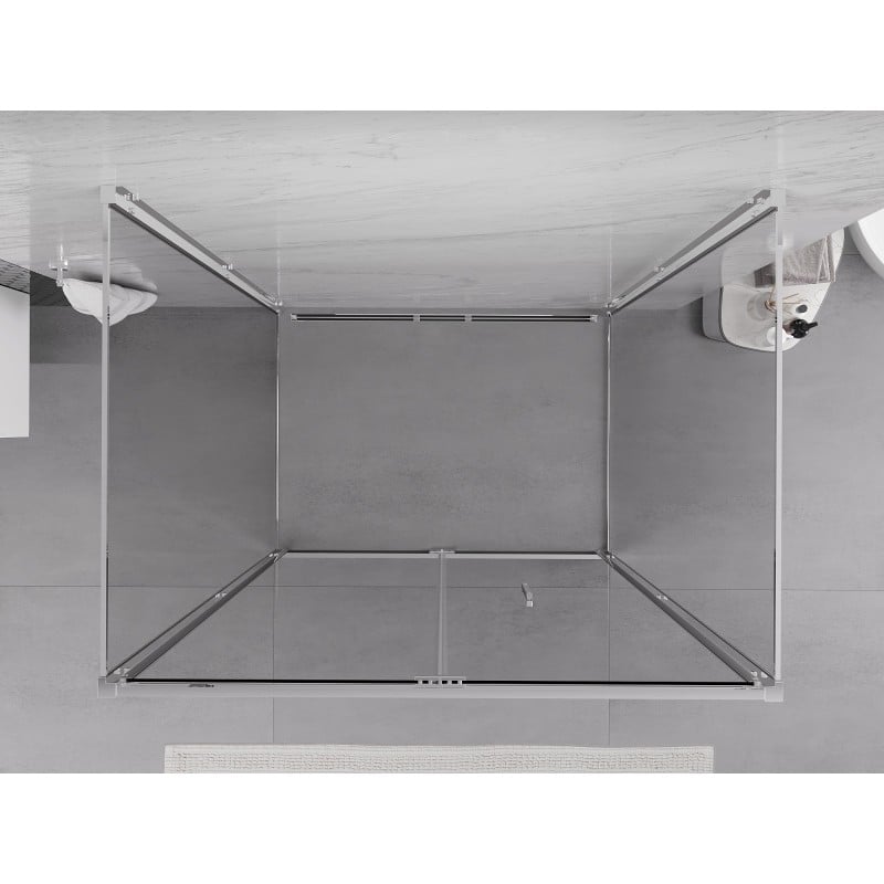Mexen Exo-3S kabina prysznicowa 3-ścienna składana 100 x 120 cm, transparent, chrom - 816-100-120-01-00-3S