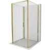 Mexen Exo-3S kabina prysznicowa 3-ścienna składana 80 x 80 cm, transparent, złota - 816-080-080-50-00-3S