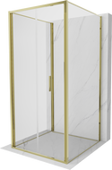 Mexen Exo-F 3S kabina prysznicowa 3-ścienna składana 95 x 95 cm, transparent, złota - 816-095-095-50-00-3S