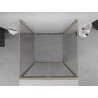 Mexen Exo-F 3S kabina prysznicowa 3-ścienna składana 120 x 120 cm, transparent, złota - 816-120-120-50-00-3S