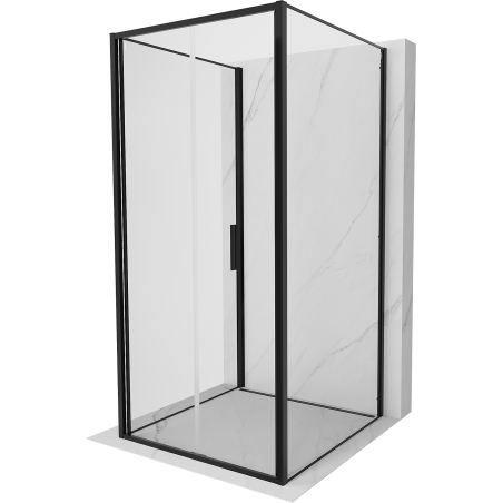 Mexen Exo-F 3S kabina prysznicowa 3-ścienna składana 70 x 70 cm, transparent, czarna - 816-070-070-70-00-3S