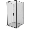 Mexen Exo-F 3S kabina prysznicowa 3-ścienna składana 70 x 70 cm, transparent, czarna - 816-070-070-70-00-3S