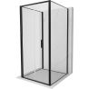 Mexen Exo-F 3S kabina prysznicowa 3-ścienna składana 80 x 80 cm, transparent, czarna - 816-080-080-70-00-3S