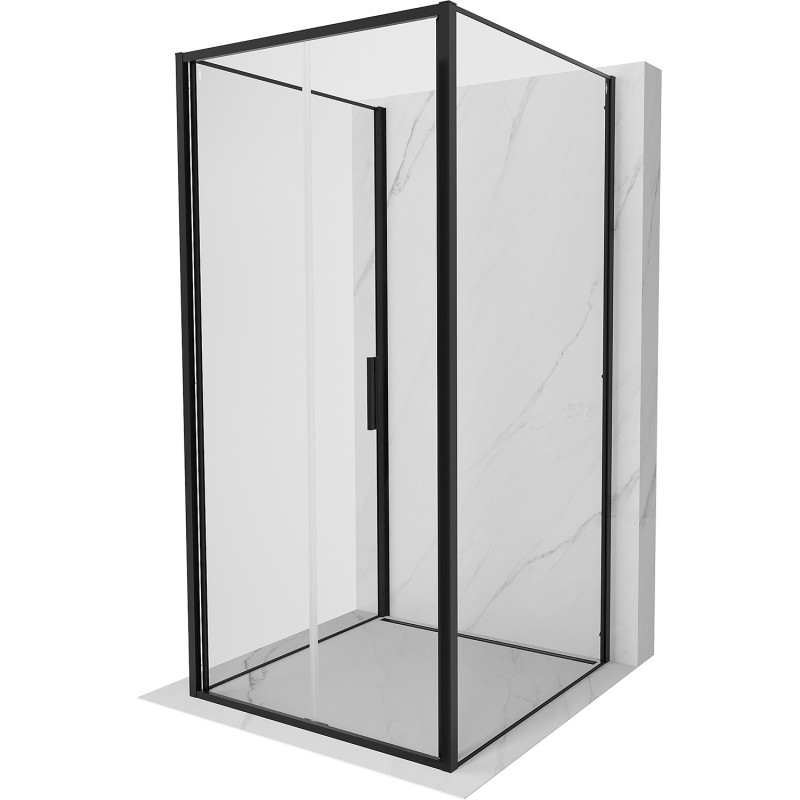 Mexen Exo-F 3S kabina prysznicowa 3-ścienna składana 110 x 110 cm, transparent, czarna - 816-110-110-70-00-3S