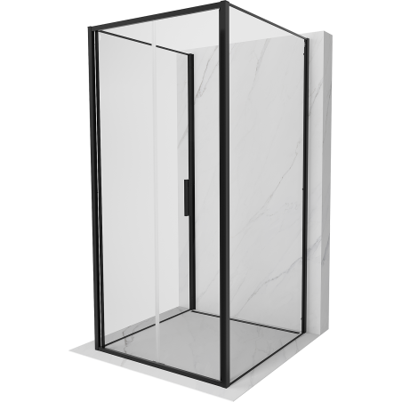 Mexen Exo-F 3S kabina prysznicowa 3-ścienna składana 120 x 120 cm, transparent, czarna - 816-120-120-70-00-3S