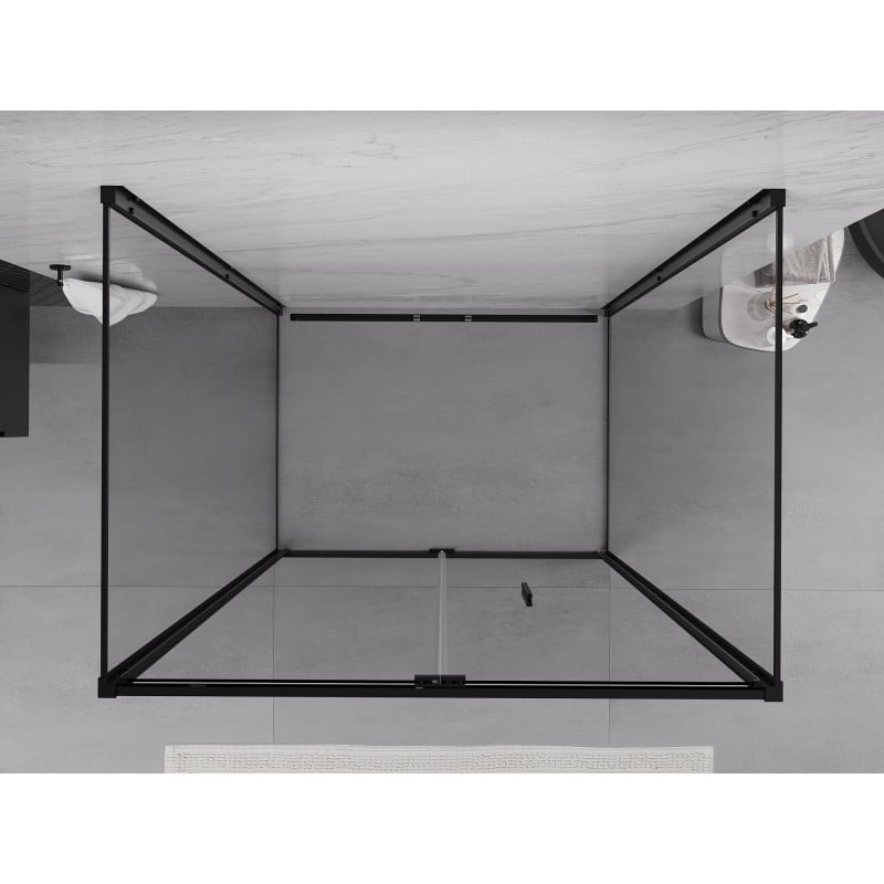 Mexen Exo-3S kabina prysznicowa 3-ścienna składana 120 x 70 cm, transparent, czarna - 816-120-070-70-00-3S
