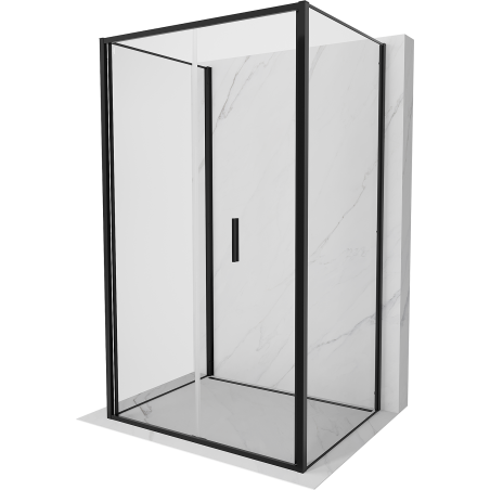 Mexen Exo-F 3S kabina prysznicowa 3-ścienna składana 90 x 80 cm, transparent, czarna - 816-090-080-70-00-3S