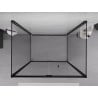 Mexen Exo-F 3S kabina prysznicowa 3-ścienna składana 90 x 80 cm, transparent, czarna - 816-090-080-70-00-3S