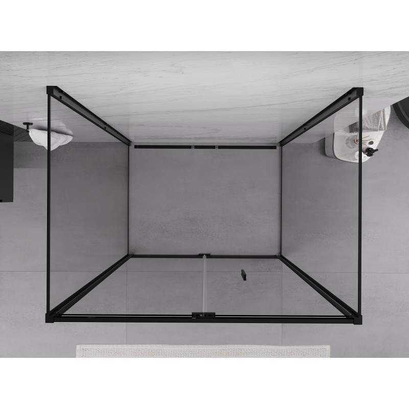 Mexen Exo-3S kabina prysznicowa 3-ścienna składana 75 x 85 cm, transparent, czarna - 816-075-085-70-00-3S